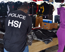 HSI seizes $425,000 in counterfeit merchandise from Alabama flea market