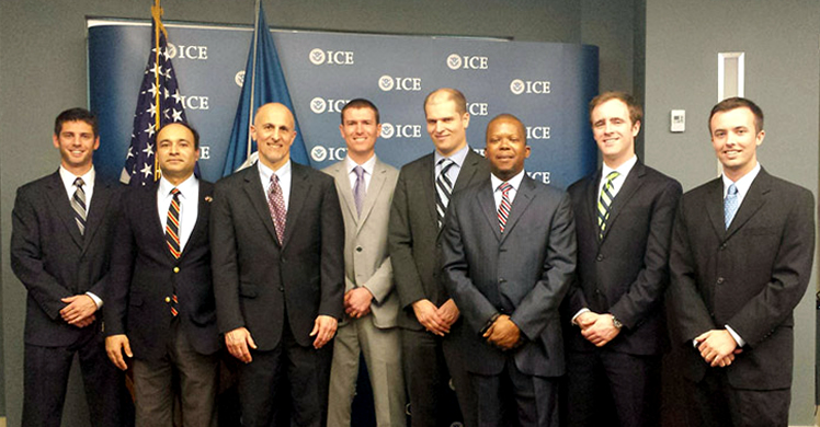 From left to right: Arne Newman, Asad Gilani (Program Manager Energy), Tom Sgroi (Senior Sustainability Officer), Blake Hamilton, David Frankel, Quenton Brown (Chief of Staff), Dennis Cotter, & Daniel Perkins.