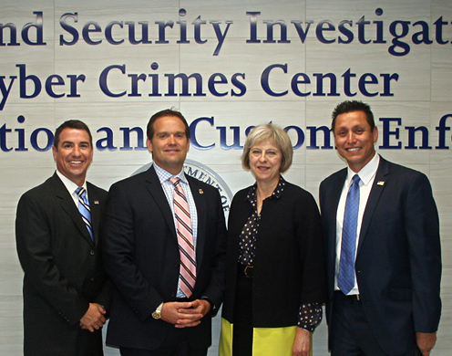Secretary May touring the C3 with HSI Deputy Executive Associate Director Benner