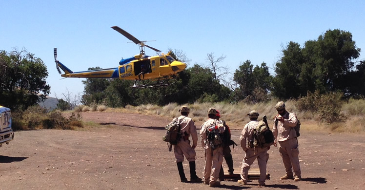 Search and rescue training, Mission Ventura County, California, 2014