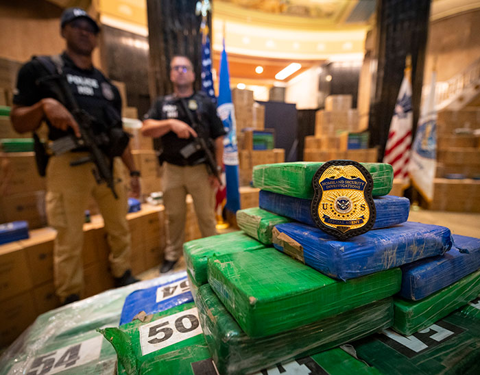 ICE HSI participates in joint press conference announcing the seizure of over 17 of cocaine | ICE